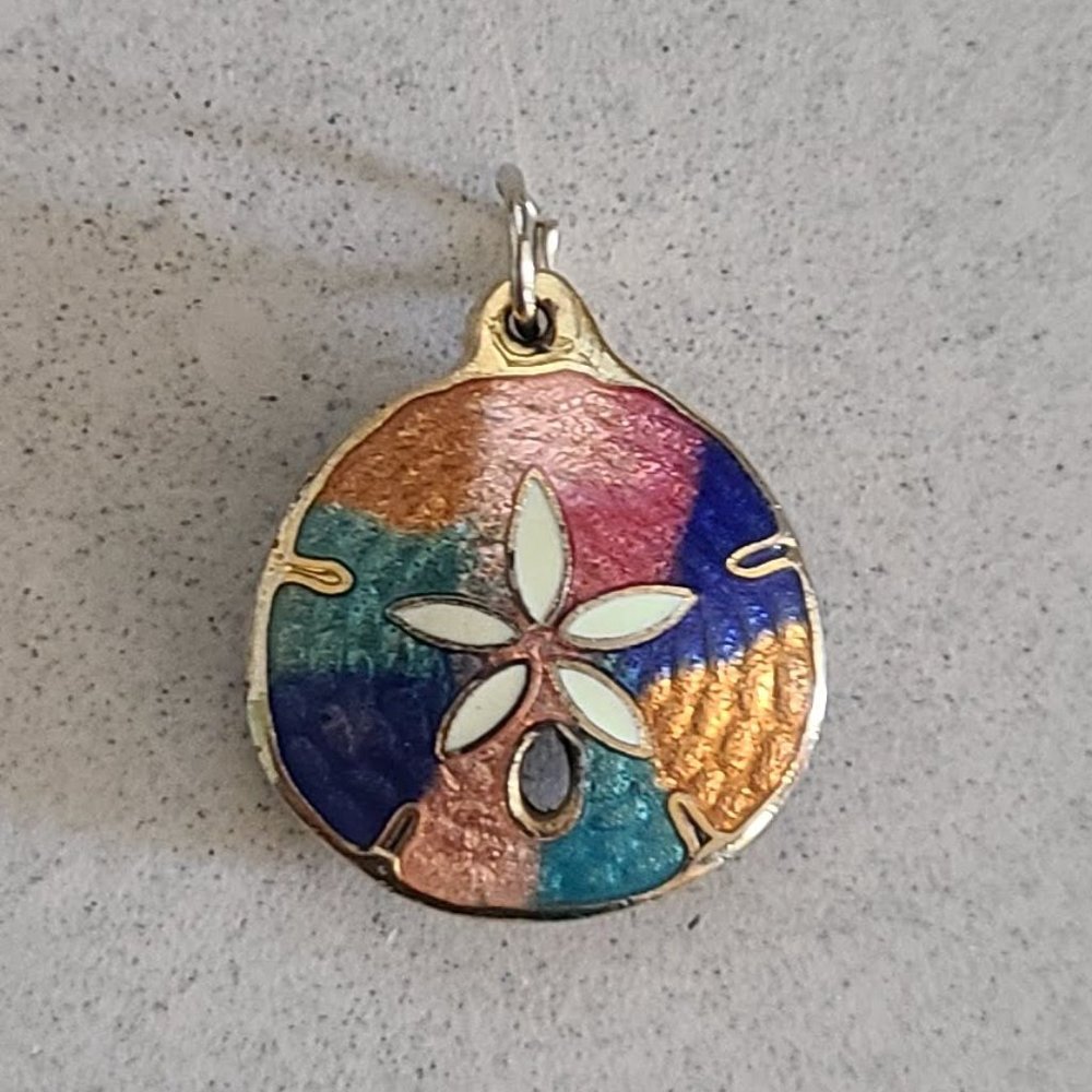 Rainbow Sand Dollar Pendant